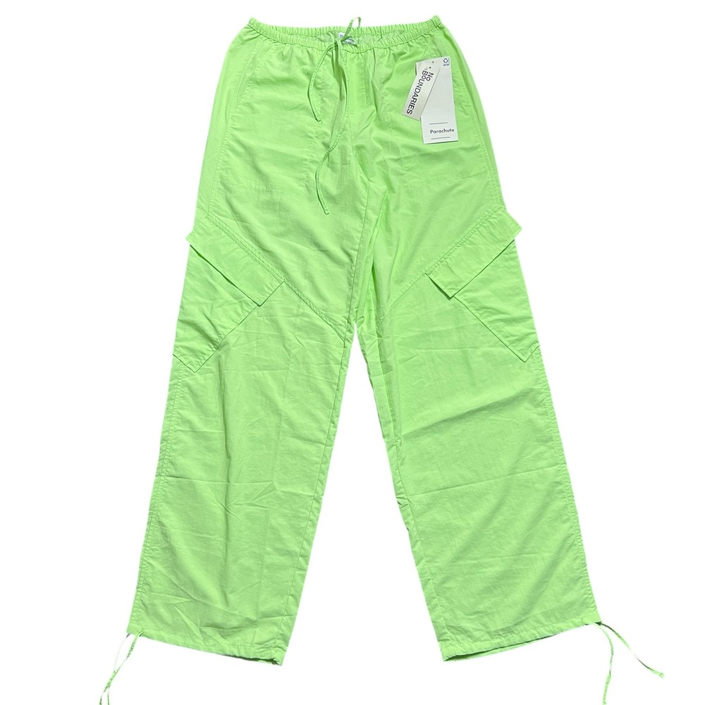 No Boundaries Parachute Pants XXS 00‎ High Rise Green Drawstring Pockets